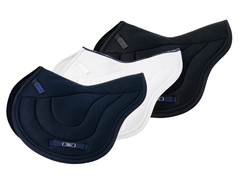 Contour Jump Mesh Saddle Pad with Quick Dry Cotton Lining in Navy, White or Black - Equine Exchange Tack Shop