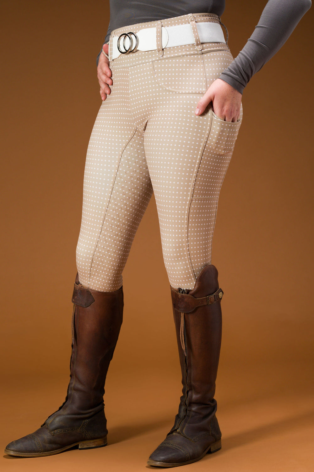 Athletic Breech - Linen & Pearls - Equine Exchange Tack Shop