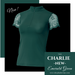 Charlie Short Sleeve Lace Riding Shirt - Emerald Green - Equine Exchange Tack Shop