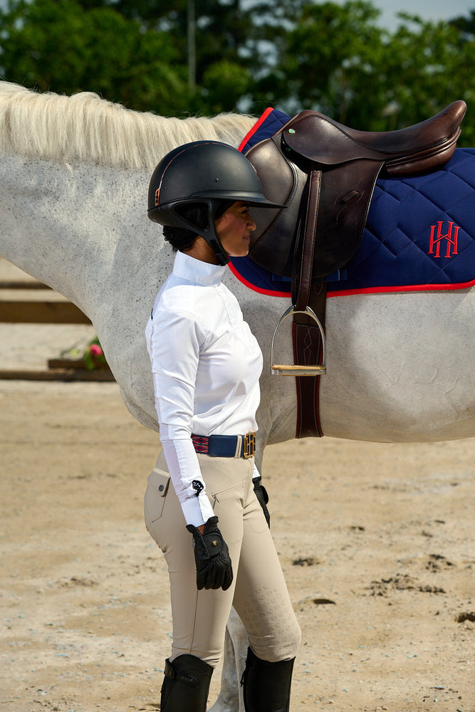 Megan Knee Patch Breeches - Beige - Equine Exchange Tack Shop