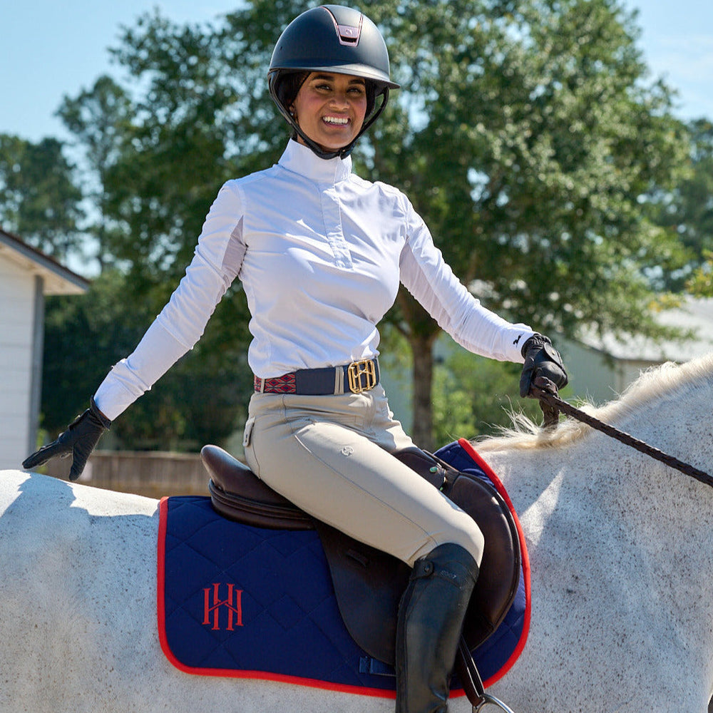 Megan Knee Patch Breeches - Beige - Equine Exchange Tack Shop
