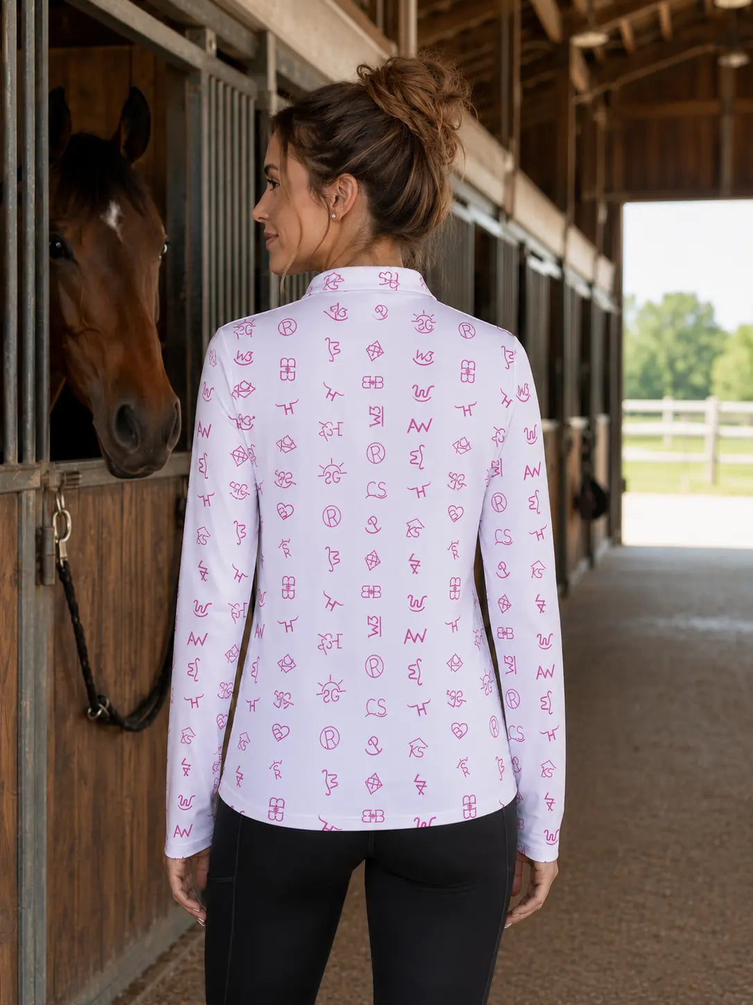 Brand Babe Quarter Zip Sun Shirt