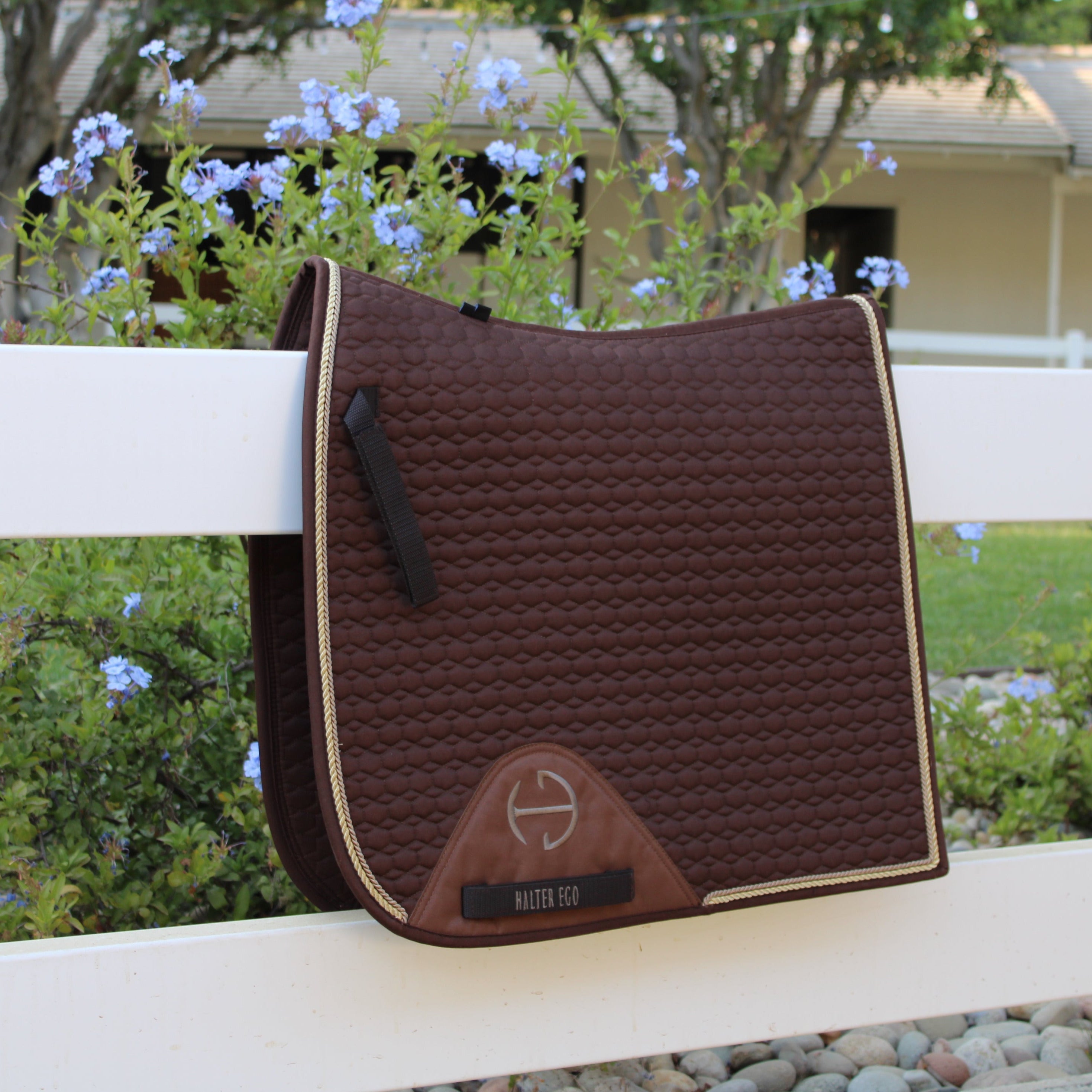European Cotton Dressage Saddle Pad - Chocolate - Equine Exchange Tack Shop