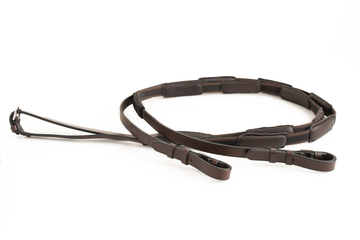 Comfort Connect Rein - Intermittent Padding for Equal Rein Length and Hand Support - Equine Exchange Tack Shop