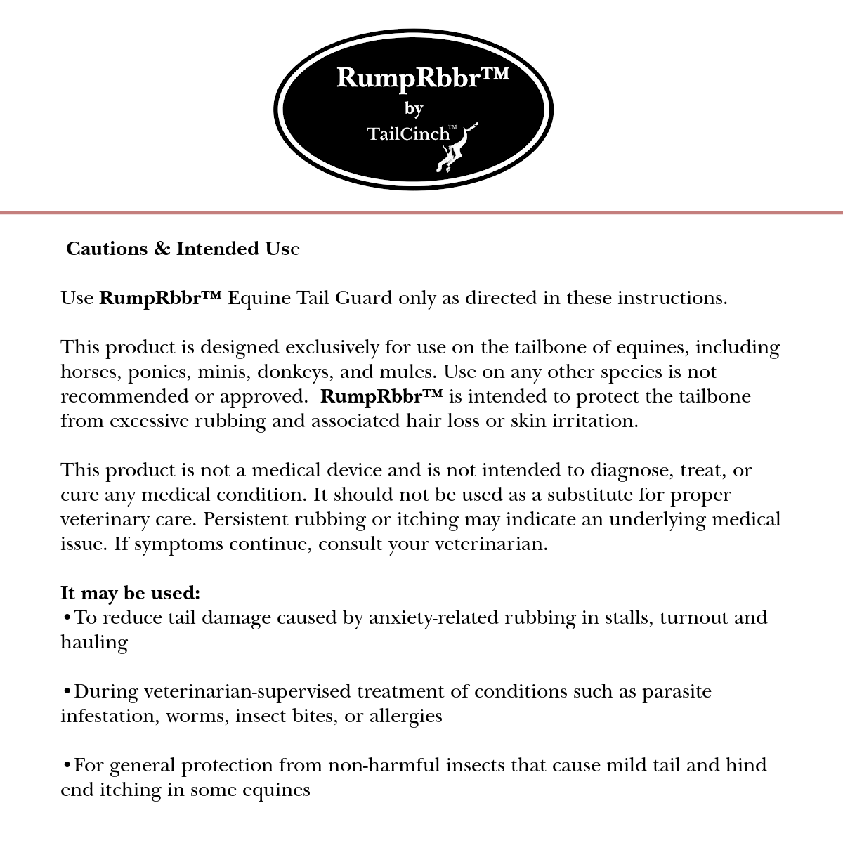 RumpRbbr™ Tail Guard - Equine Exchange Tack Shop