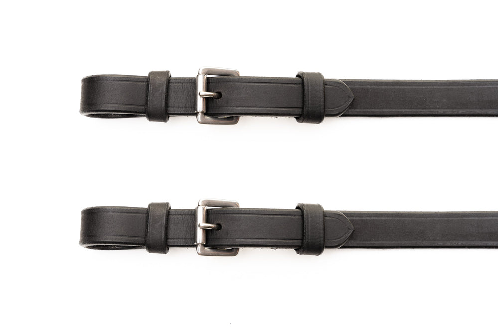 Sure Grip Rubber Reins with 4" Rein Stops-Superb Slim Rubber Woven Grip - Equine Exchange Tack Shop