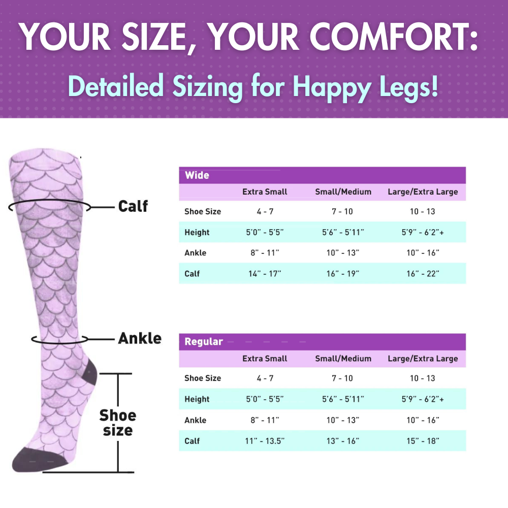 Mermaid Teal Compression Socks - Equine Exchange Tack Shop