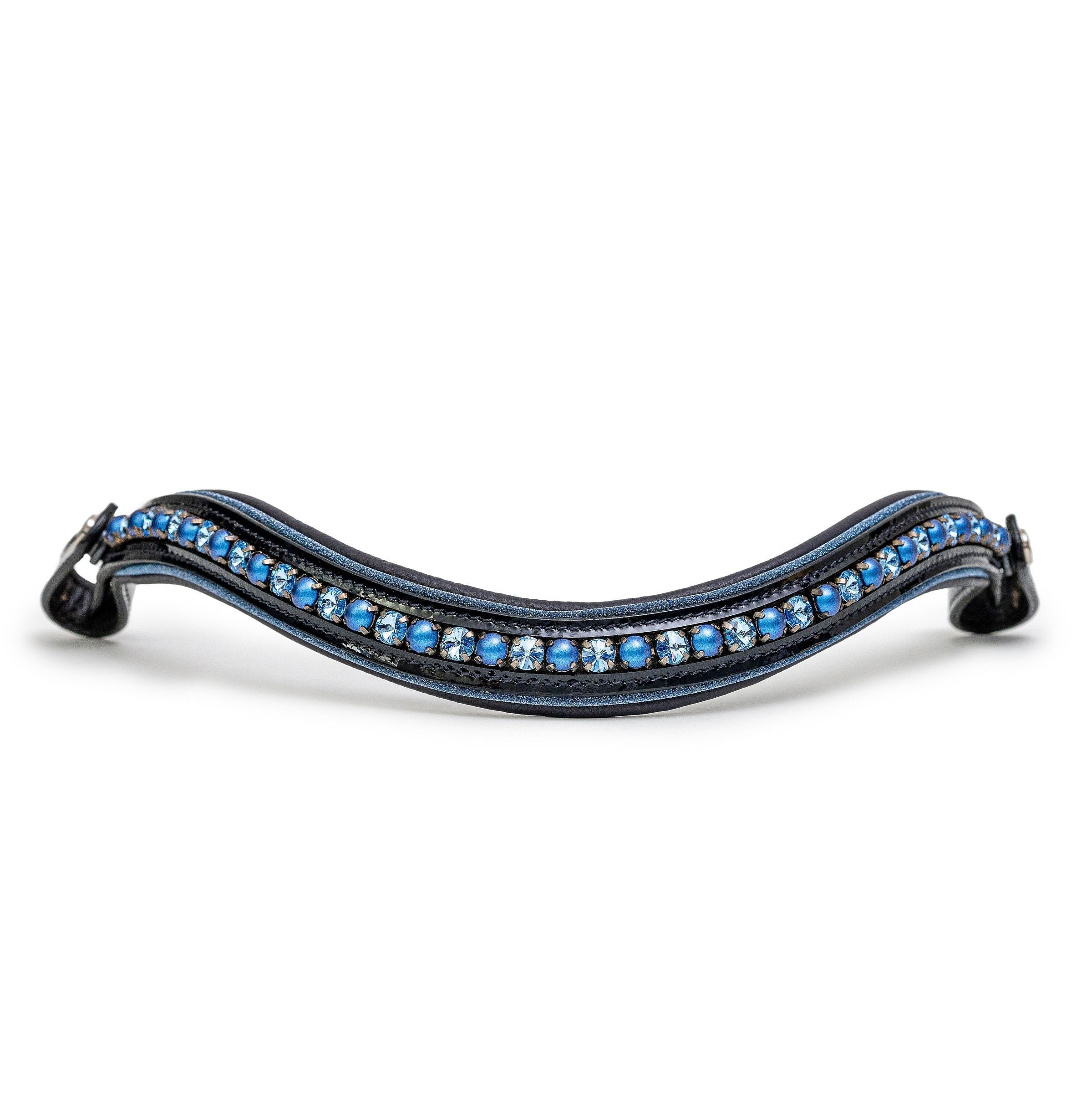 The Bluebell - Navy Patent Leather Snaffle Bridle with REMOVABLE FLASH - Equine Exchange Tack Shop