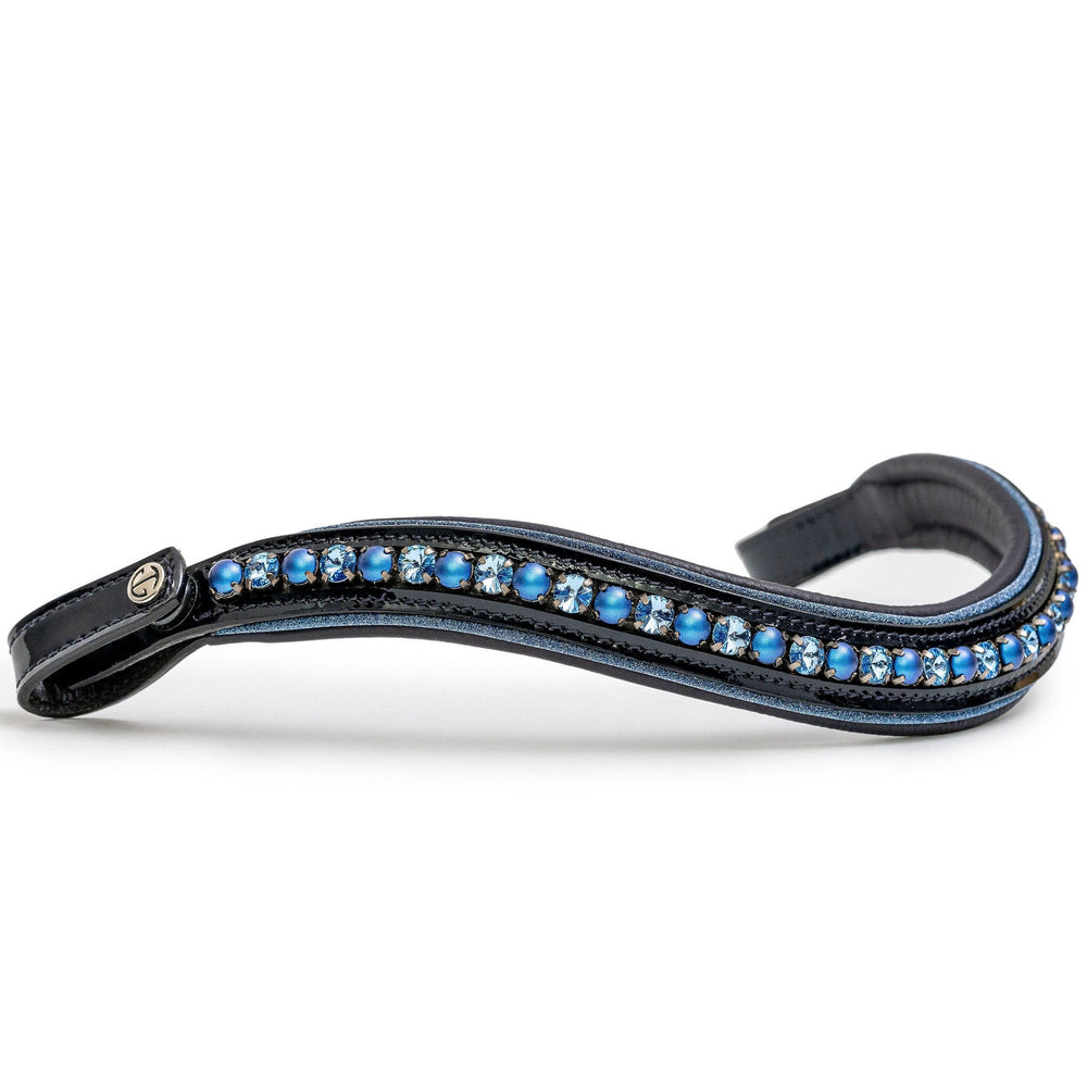 The Bluebell - Navy Patent Leather Snaffle Bridle with REMOVABLE FLASH - Equine Exchange Tack Shop