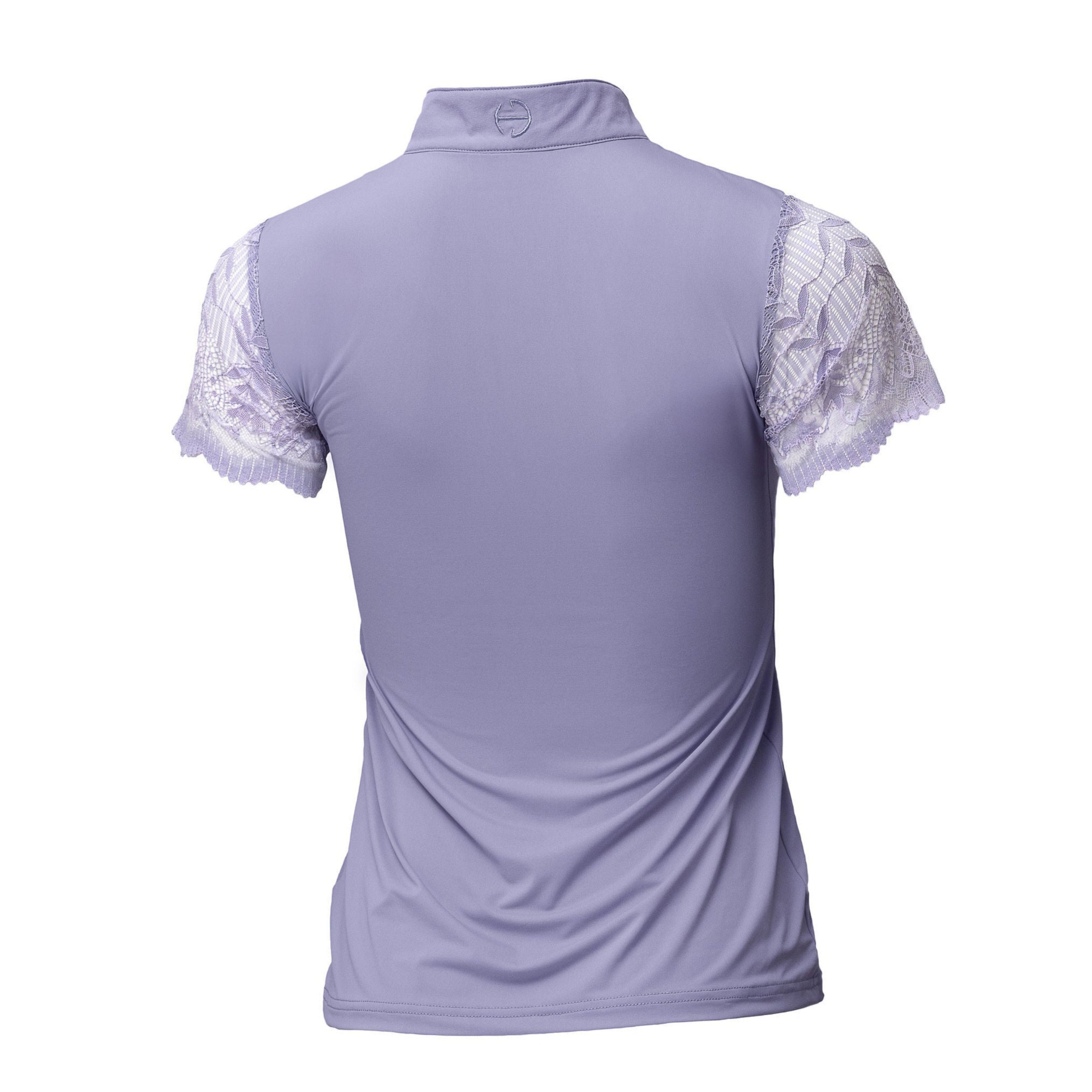 Charlie Short Sleeve Lace Riding Shirt - Light Amethyst - Equine Exchange Tack Shop