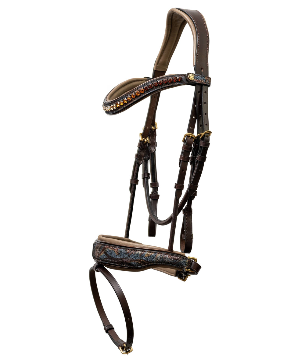 Aspen Leather Snaffle Bridle with Removable Flash - Equine Exchange Tack Shop