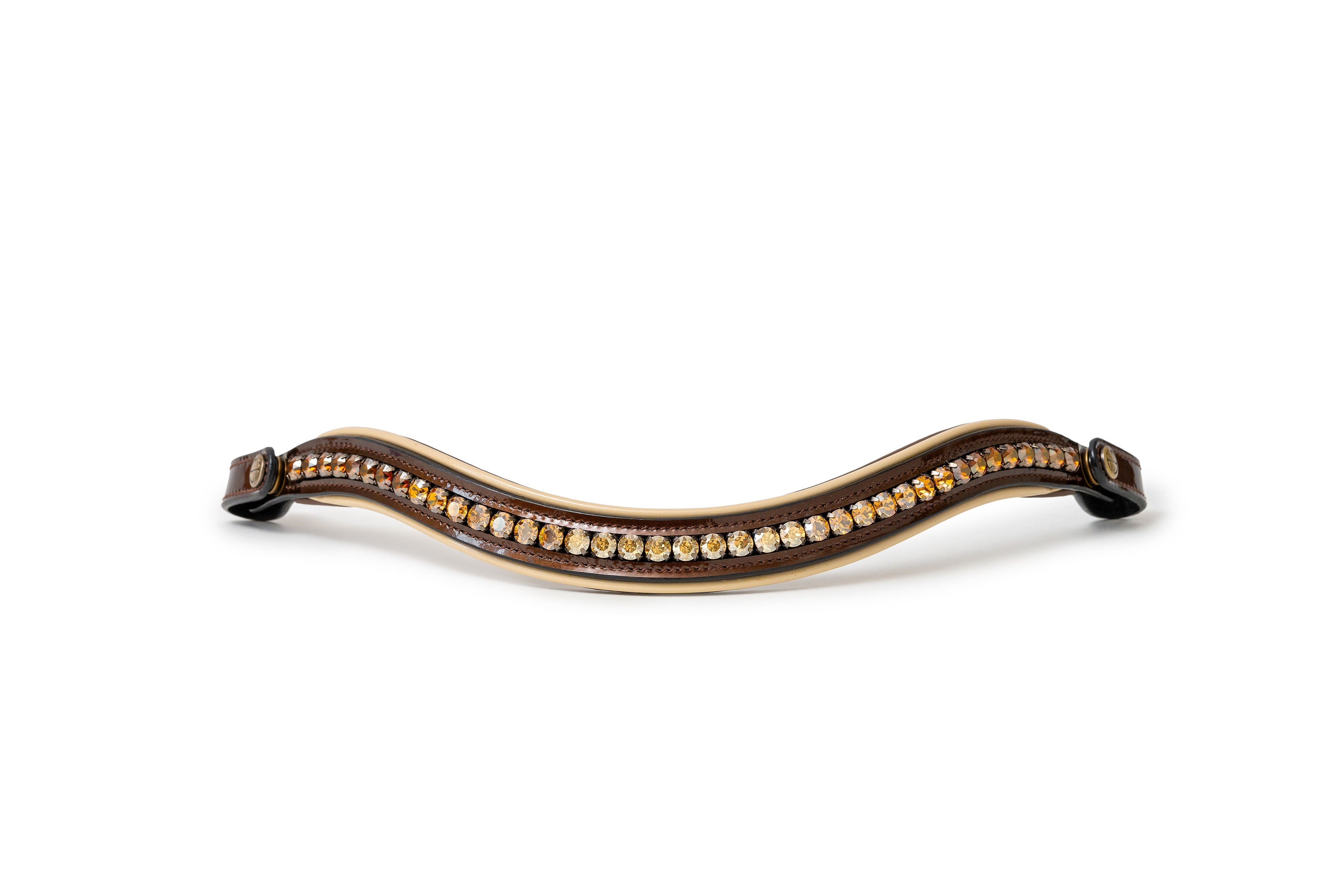 The Catalonia Metallic Bronze Leather Snaffle Bridle with Removable Flash - Equine Exchange Tack Shop