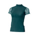 Charlie Short Sleeve Lace Riding Shirt - Emerald Green - Equine Exchange Tack Shop