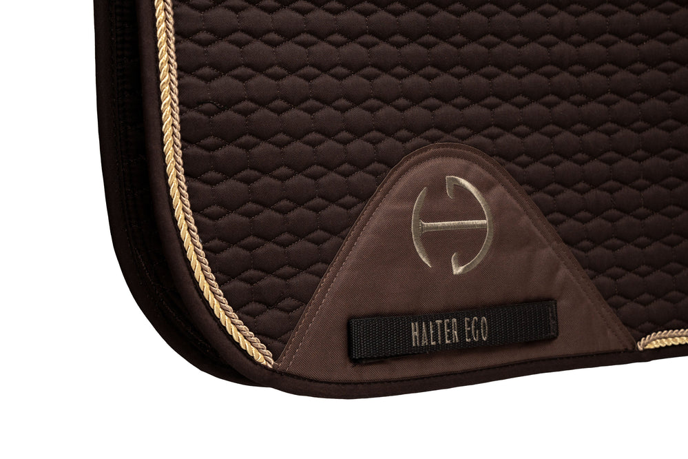 European Cotton Dressage Saddle Pad - Chocolate - Equine Exchange Tack Shop