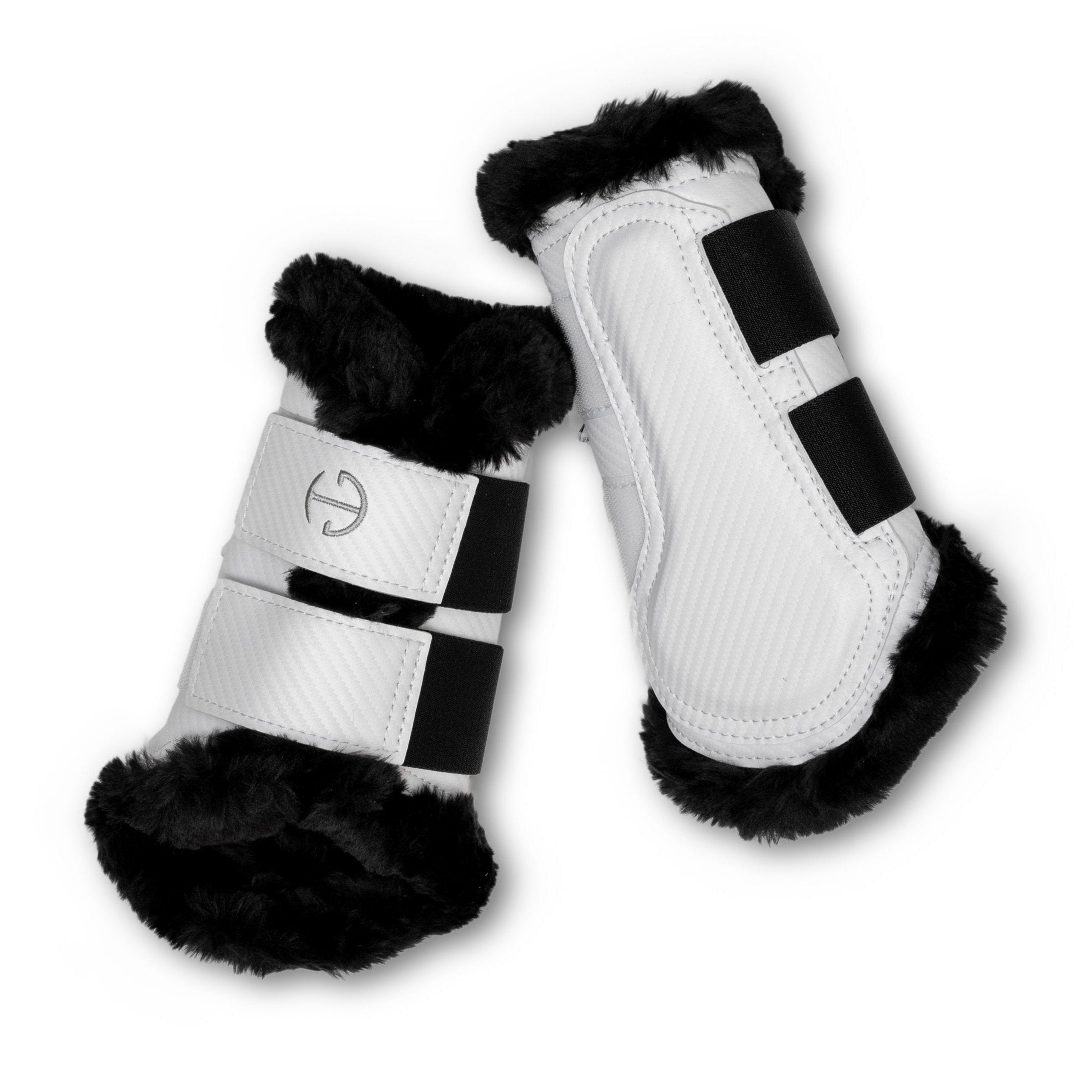 Halter Ego® Brushing Boots - White / Black - Equine Exchange Tack Shop