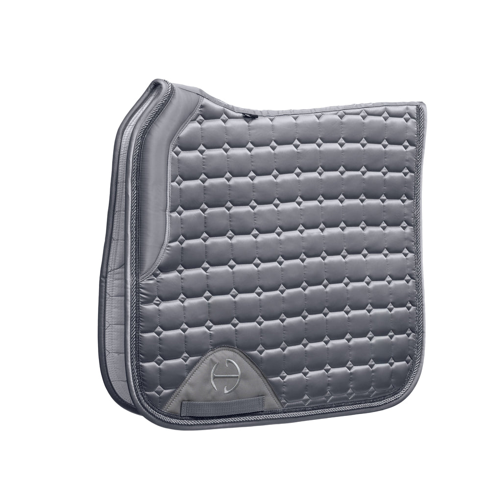Satin Classic Dressage Saddle Pad (COB) - Platinum - Equine Exchange Tack Shop