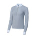 Heidi - Long Sleeve Riding Top with Crystal Fabric Trim  
