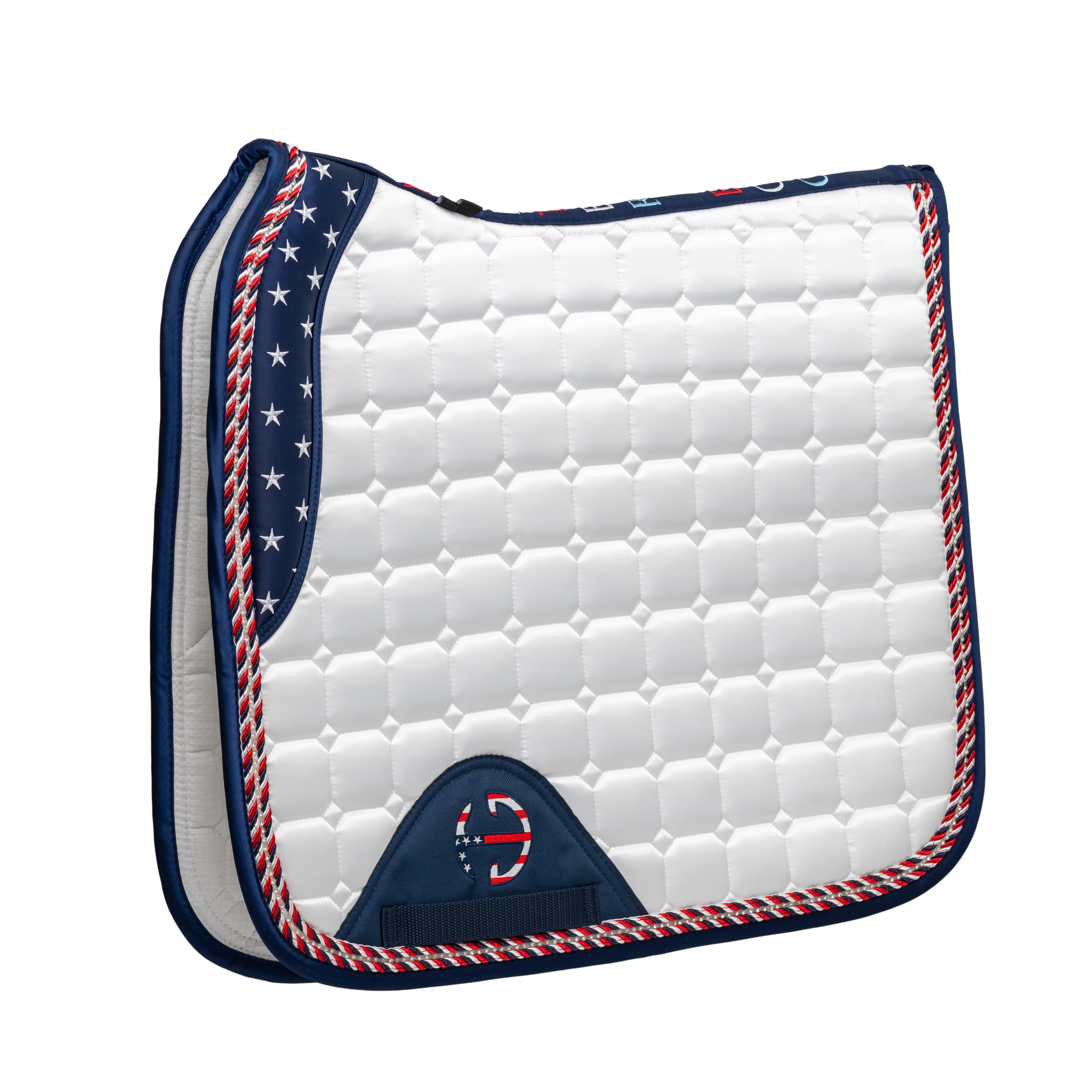 Limited Edition TEAM USA Satin Classic Dressage Saddle Pad (Full) - Equine Exchange Tack Shop