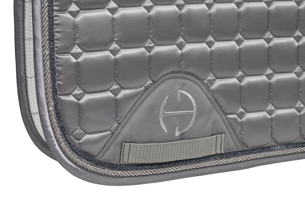 Satin Classic Dressage Saddle Pad (COB) - Platinum - Equine Exchange Tack Shop
