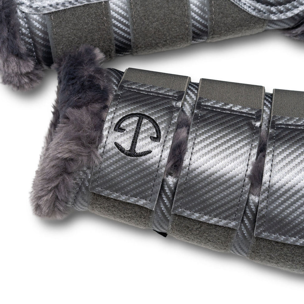 Metallics Collection: Carbon Tech Brushing Boots - Platinum - Equine Exchange Tack Shop
