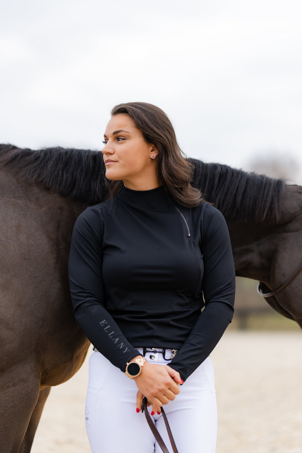Patton Side Zip Pullover - Black - Equine Exchange Tack Shop