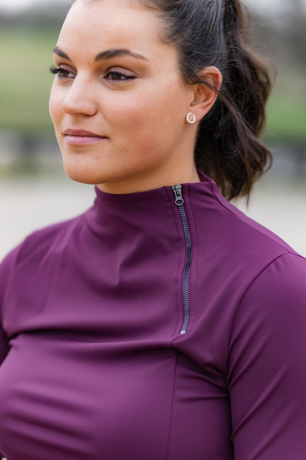 Patton Side Zip Pullover - Bordeaux - Equine Exchange Tack Shop