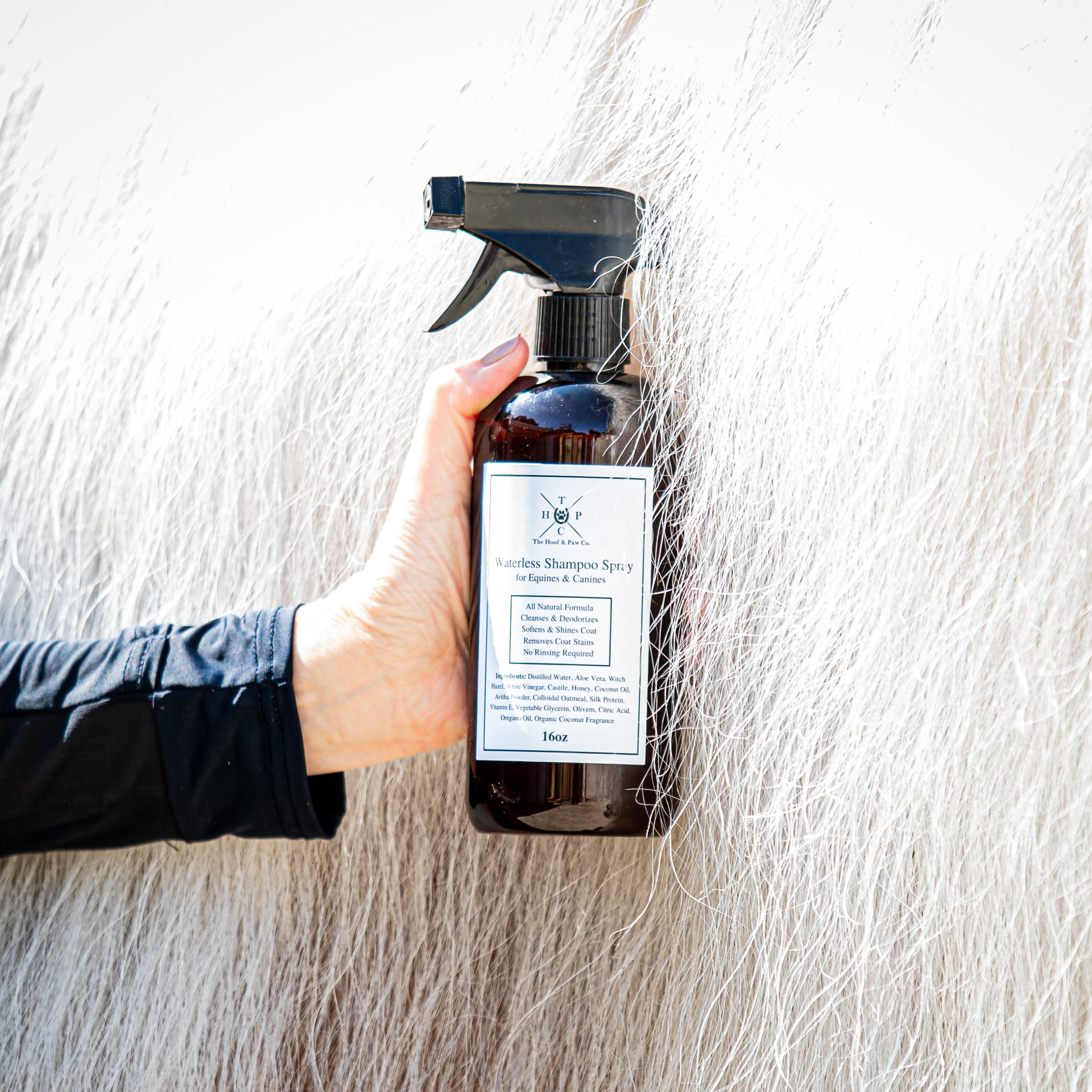 All Natural Waterless Shampoo Spray - For Dogs & Horses - 16oz  