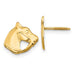 Kids Horse Head Screw Back Post Earrings in 14k Yellow Gold - Equine Exchange Tack Shop
