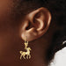 Polished 3D Horse Lever Back Earrings in 14k Yellow Gold - Equine Exchange Tack Shop