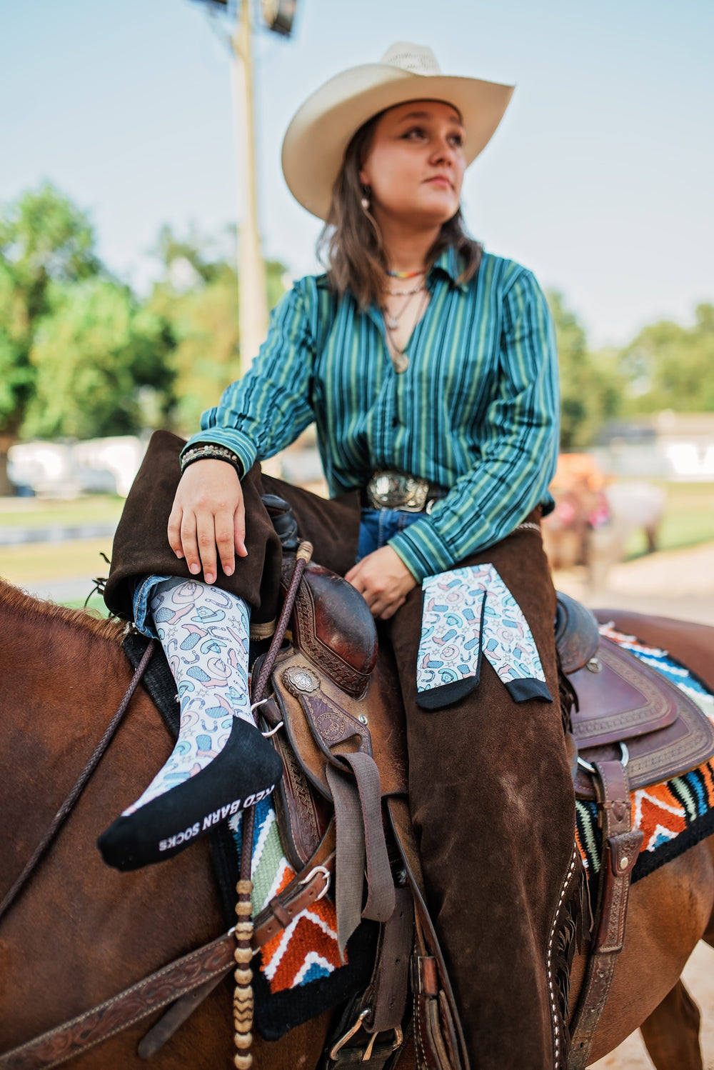 Cowpoke Charm Boot Socks - Petite