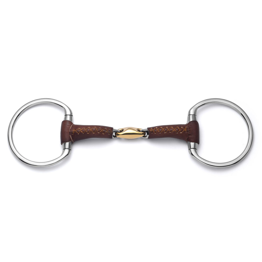 Eggbutt Lozenge Leather Covered Snaffle - Equine Exchange Tack Shop