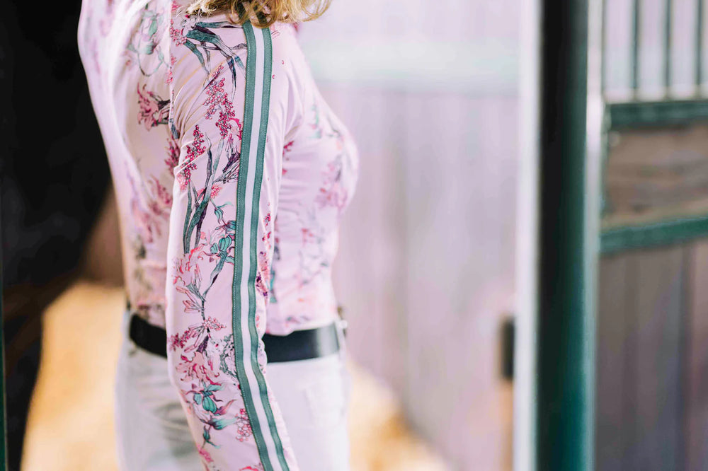 Kastel Pink Tea Garden 1/4 Zip Sun Shirt - Equine Exchange Tack Shop