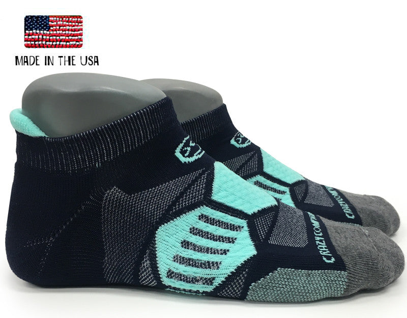 Navy & Mint - Elite Running Socks - Equine Exchange Tack Shop