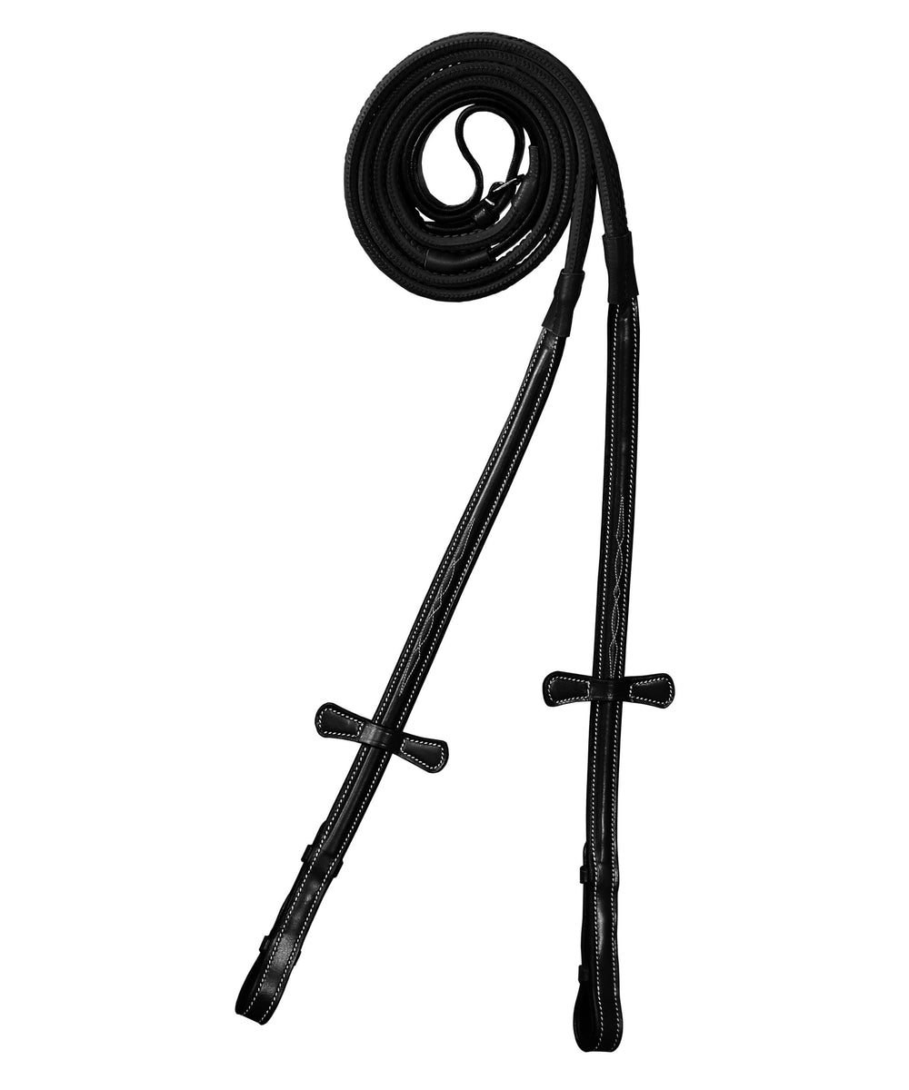 ExionPro Rubber Reins with Fancy Stitching - Equine Exchange Tack Shop
