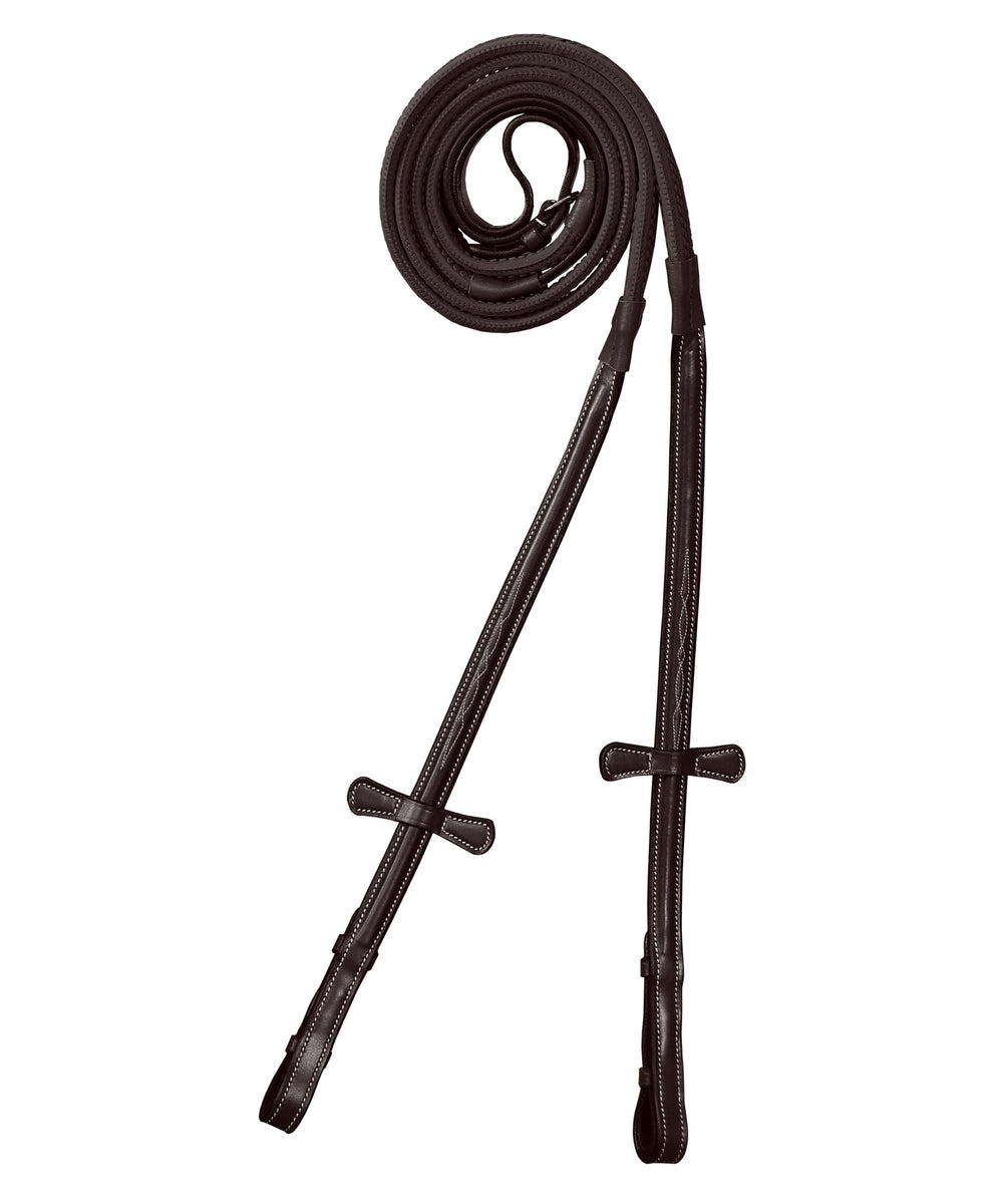 ExionPro Rubber Reins with Fancy Stitching - Equine Exchange Tack Shop