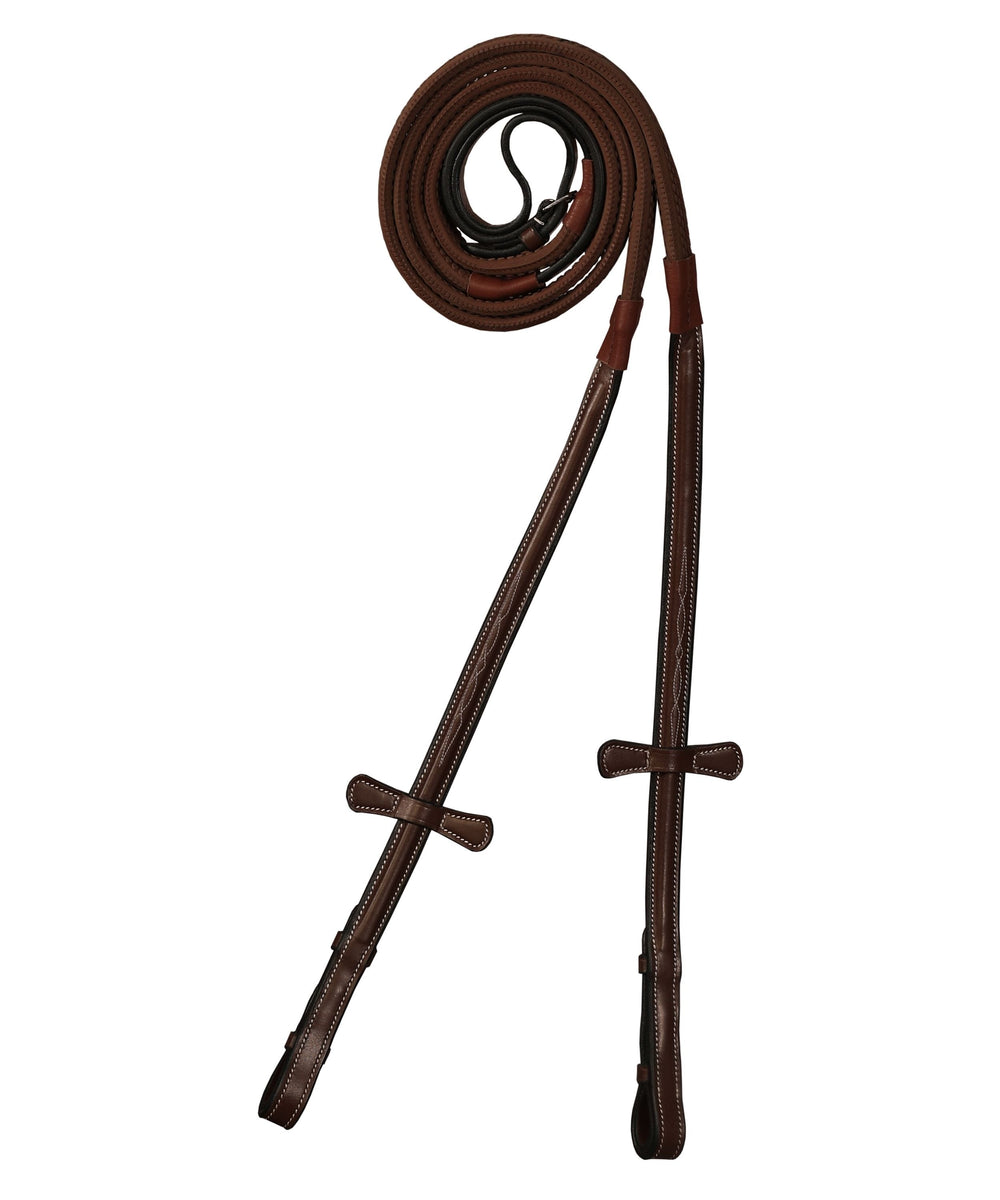 ExionPro Rubber Reins with Fancy Stitching - Equine Exchange Tack Shop
