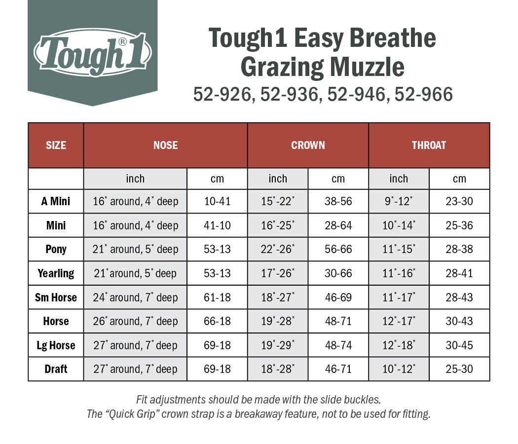 Tough1 Easy Breathe Grazing Muzzle