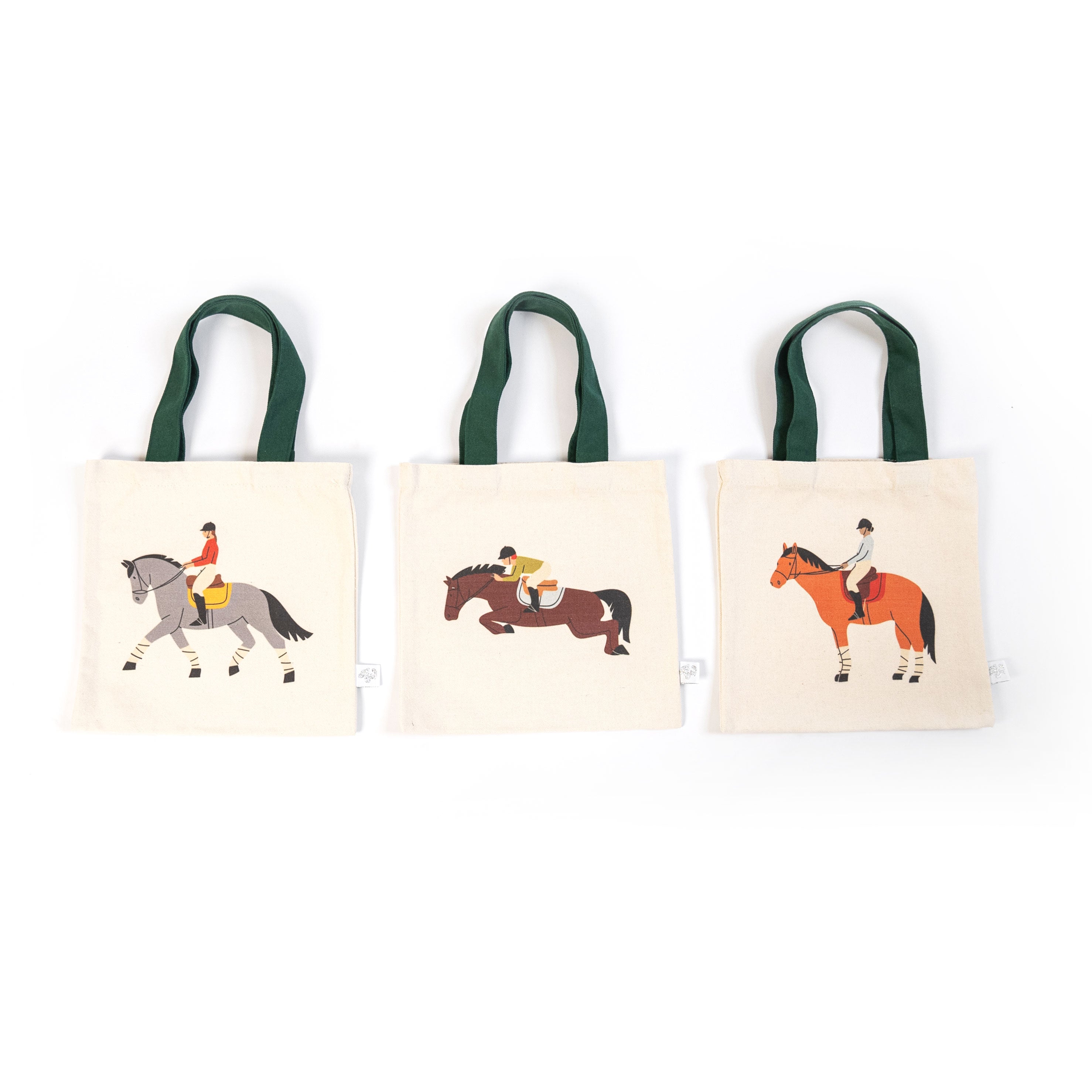 Horse Mini Tote Bag Set – 3-Pack