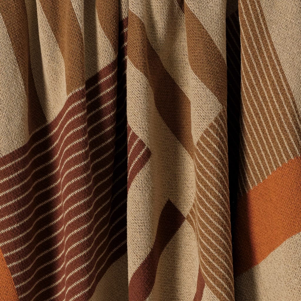 Cotton Sustainable Knit Plaid Throw Blanket - Equestrian Stable Stripe - Equine Exchange Tack Shop