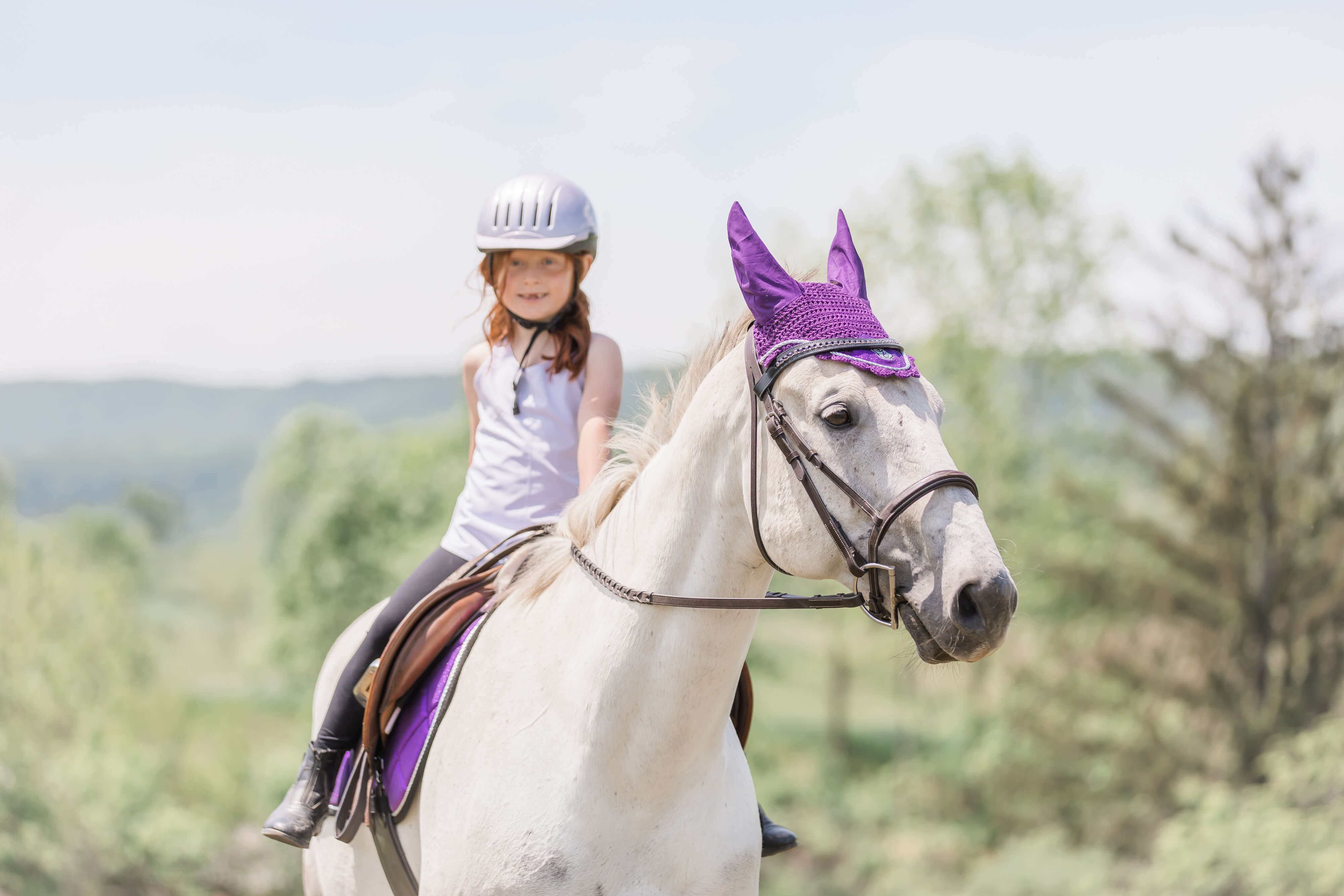 Purple Amethyst Fly Hat - Equine Exchange Tack Shop