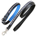 ExionPro White & Blue Bling Dog Collar With Leash - Equine Exchange Tack Shop
