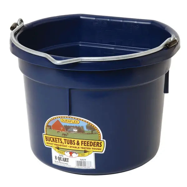 8Qt Flat Back Plastic Bucket