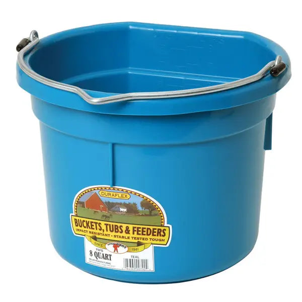 8Qt Flat Back Plastic Bucket