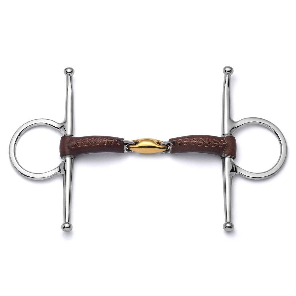 Full Cheek Lozenge Leather Covered Snaffle - Equine Exchange Tack Shop