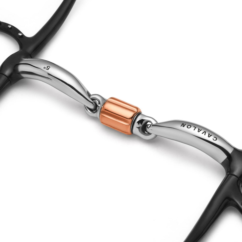 Full Cheek 3-Piece Cricket Roller Dotted Snaffle  