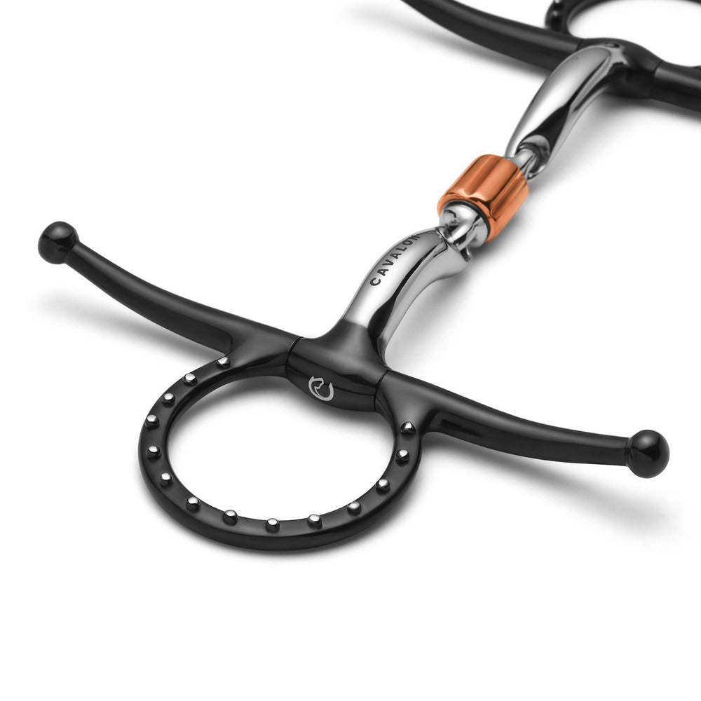 Full Cheek 3-Piece Cricket Roller Dotted Snaffle  