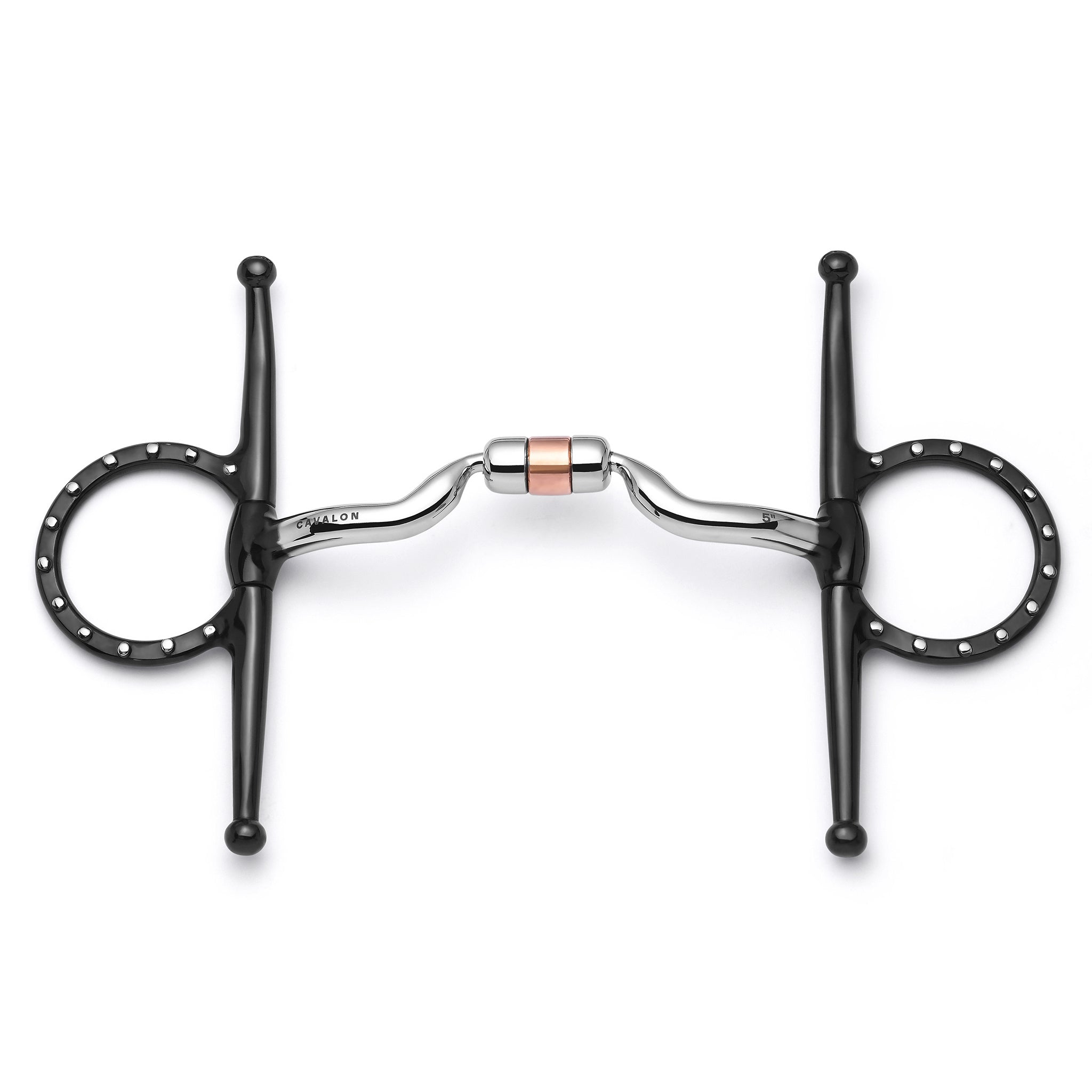 Full Cheek Low Port Capsule Silver Dotted Snaffle - Equine Exchange Tack Shop