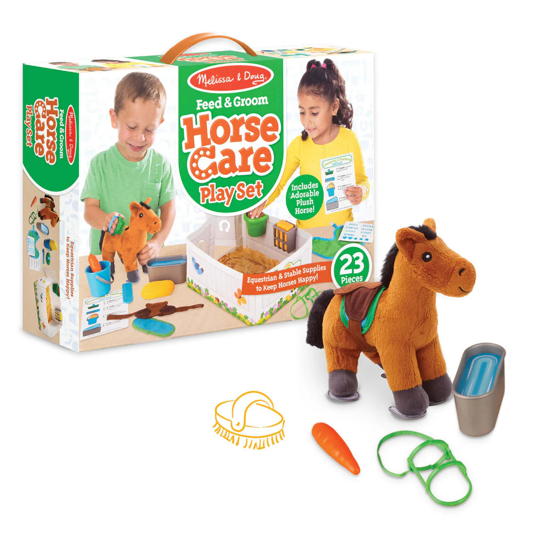 Horse Care Play Set - Feed and Groom