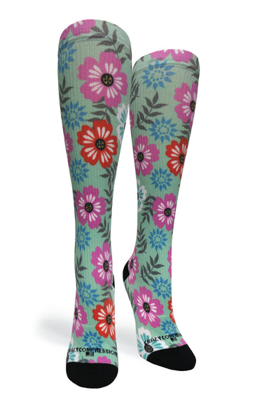 Floral Details Compression Socks - Equine Exchange Tack Shop