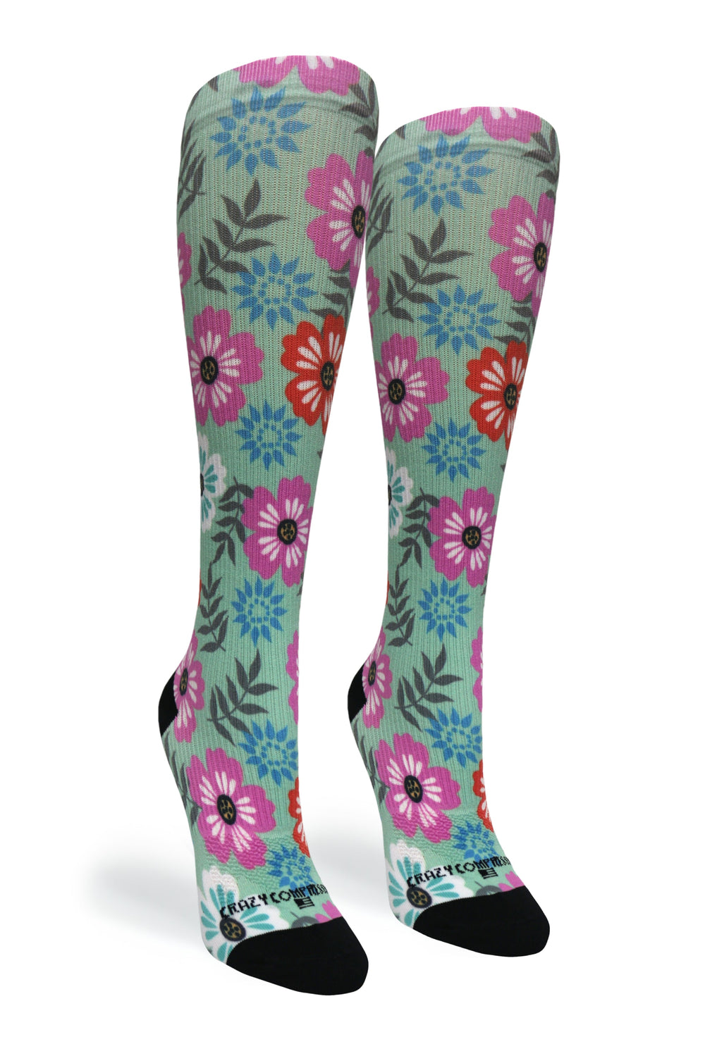 Floral Details Compression Socks - Equine Exchange Tack Shop